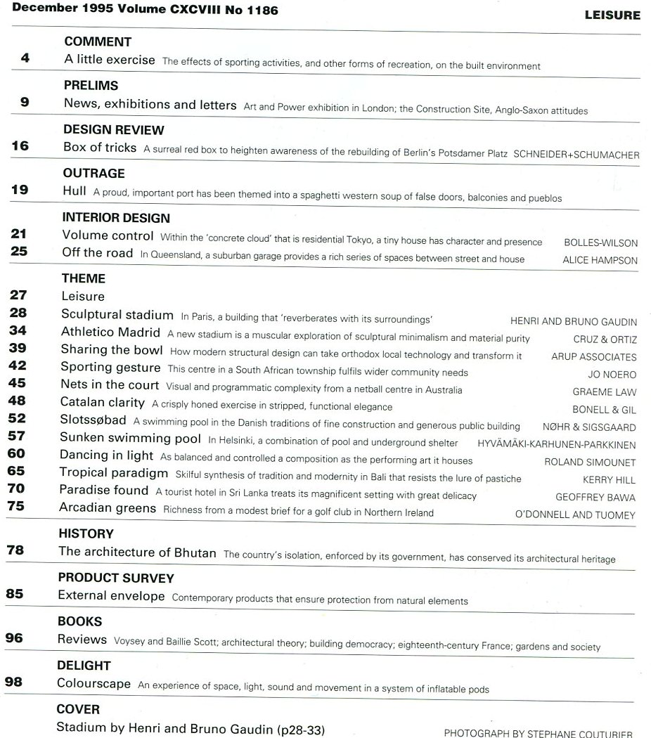 The Architectural Review No. 1186 December 1995