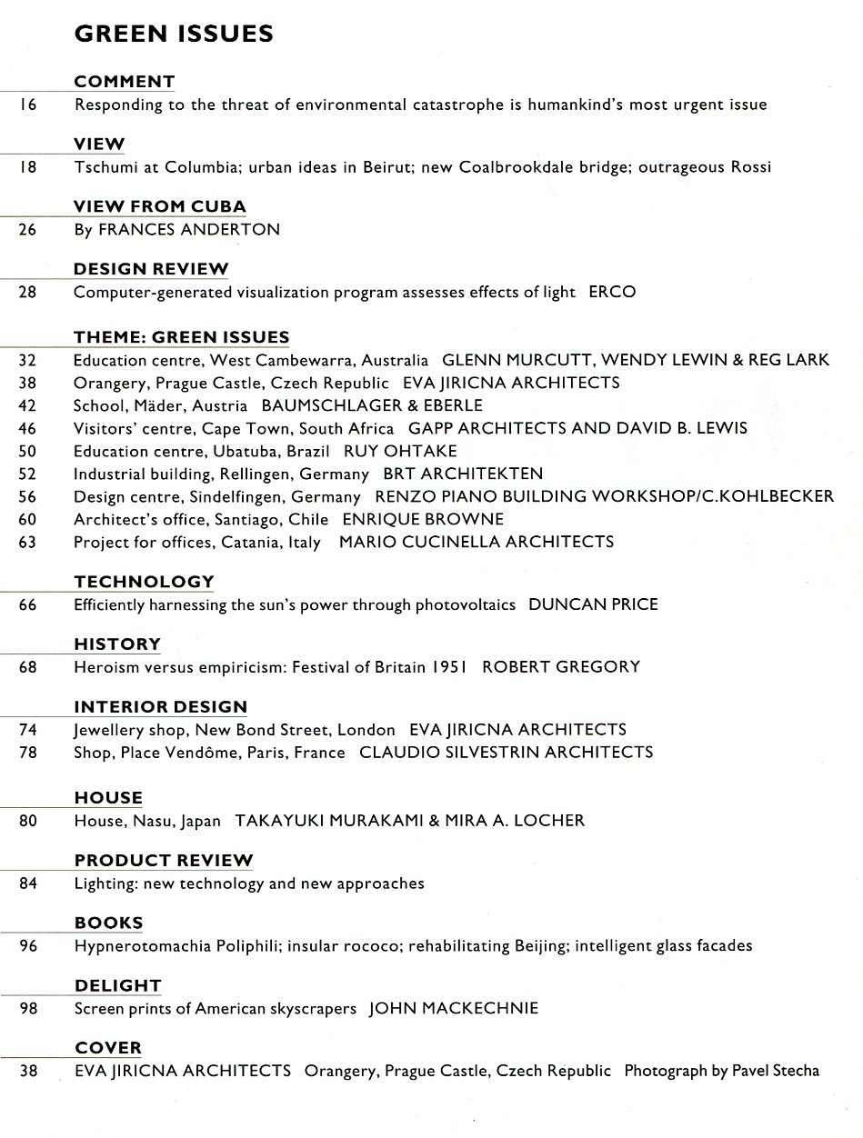 The Architectural Review No. 1235 January 2000