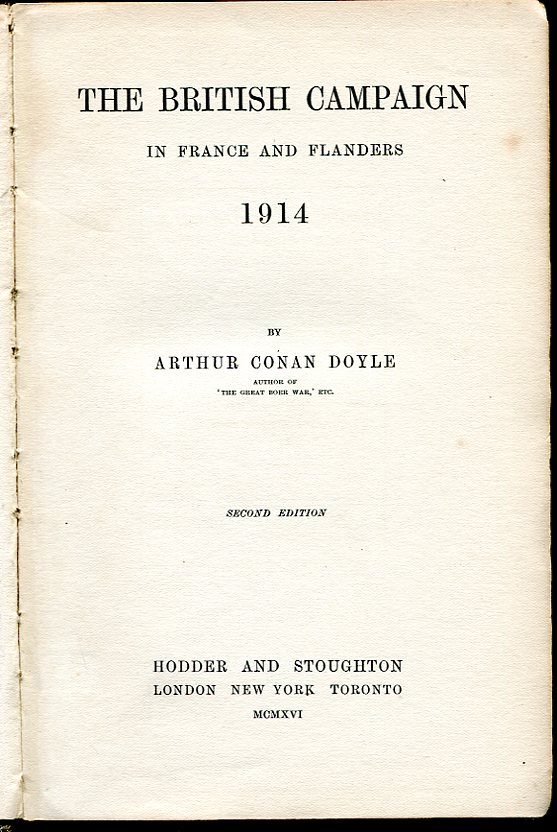 The British Campaign in France and Flanders 1914