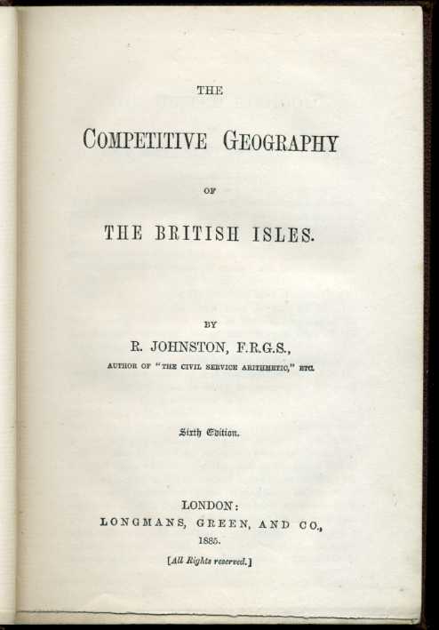 The Competitive Geography of the British Isles