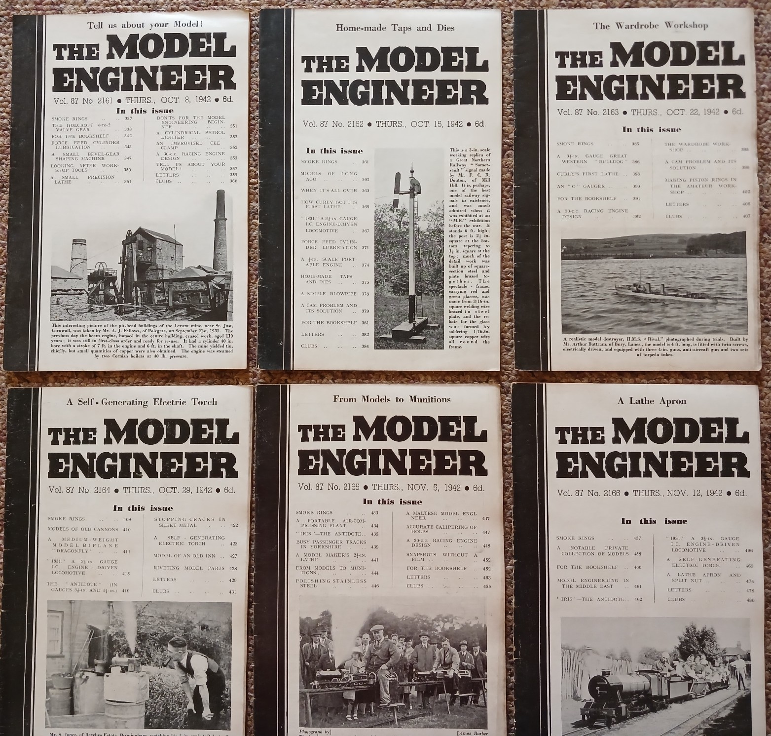 The Model Engineer 1942 : 6 Copies : Vol 87 …
