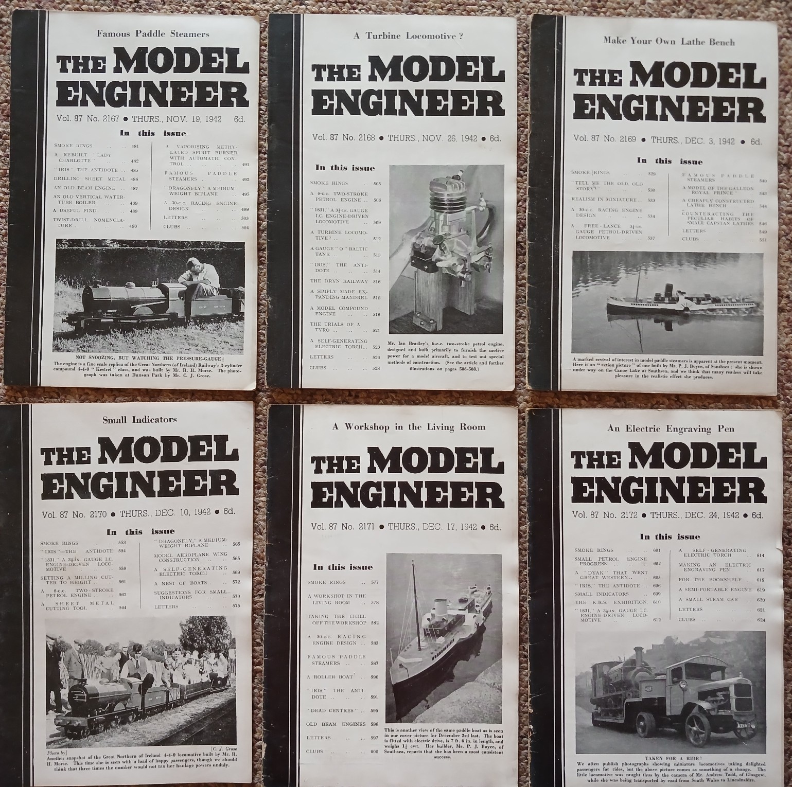 The Model Engineer 1942 : 6 Copies : Vol 87 …