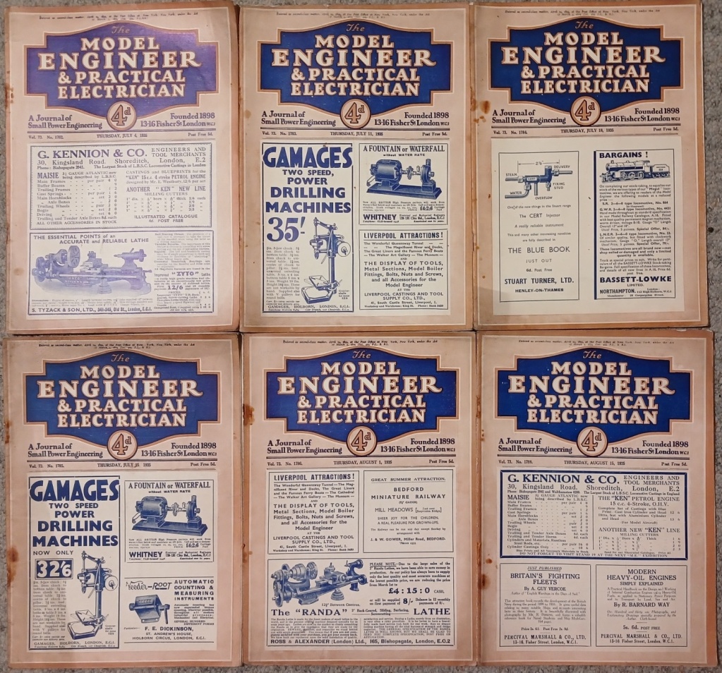 The Model Engineer & Practical Electrician 6 Copies : 1935 …