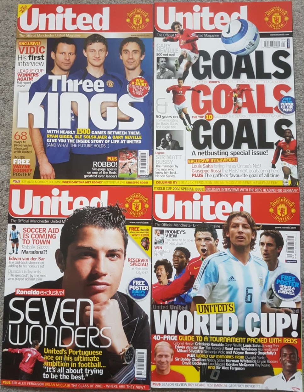 United : The Official Magazine of Manchester United (4 Vols …