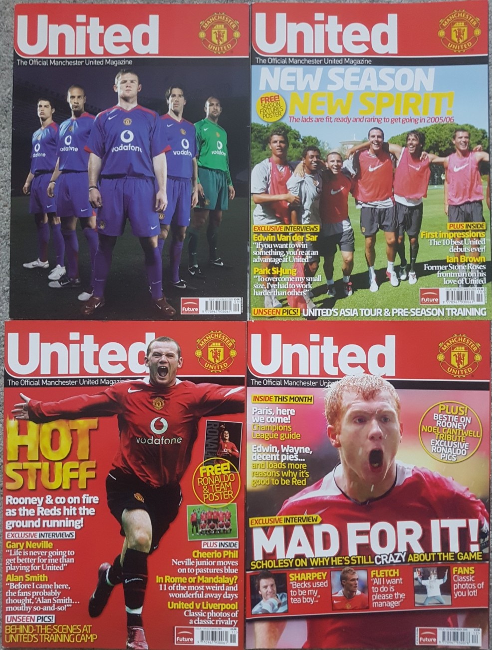 United : The Official Magazine of Manchester United (4 Vols …