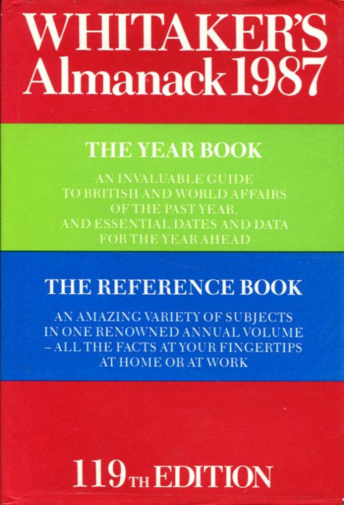 Whitaker's Almanac 1987