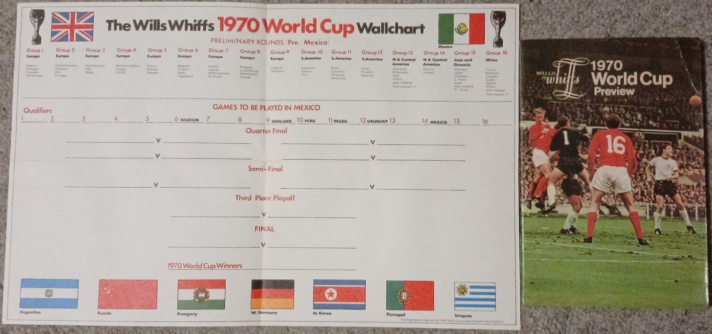 Wills Whiffs 1970 World Cup Preview plus Wallchart