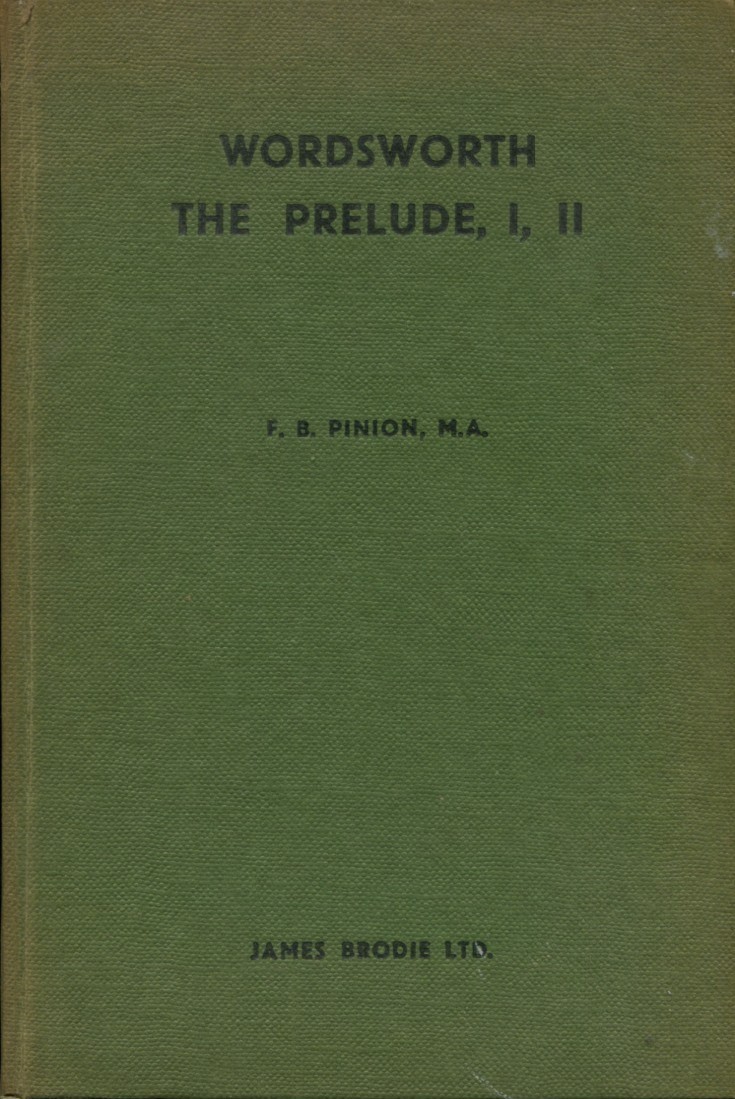 Wordsworth : The Prelude, I, II