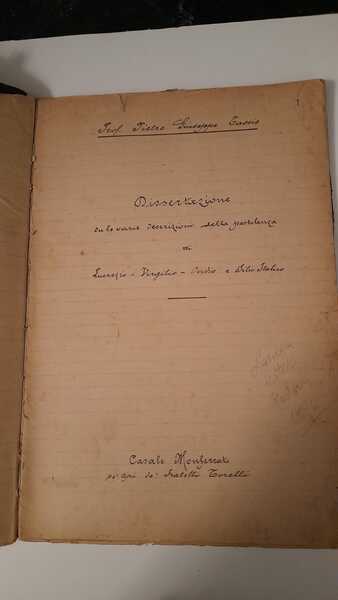 Dissertazione su le varie descrizioni della pestilenza di Lucrezio-Virgilio-Ovidio e …