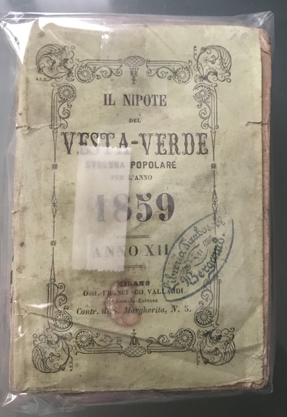 Il nipote del vesta-verde strenna popolare per l'anno 1852 1855 …