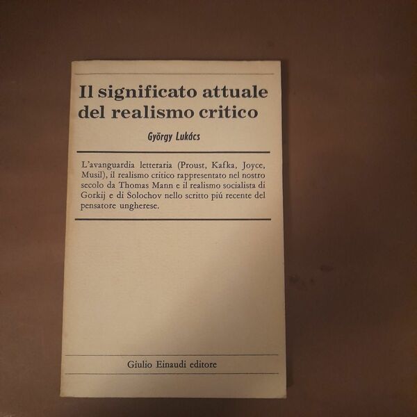 Il significato attuale del realismo critico /traduzione di Renato Solmi