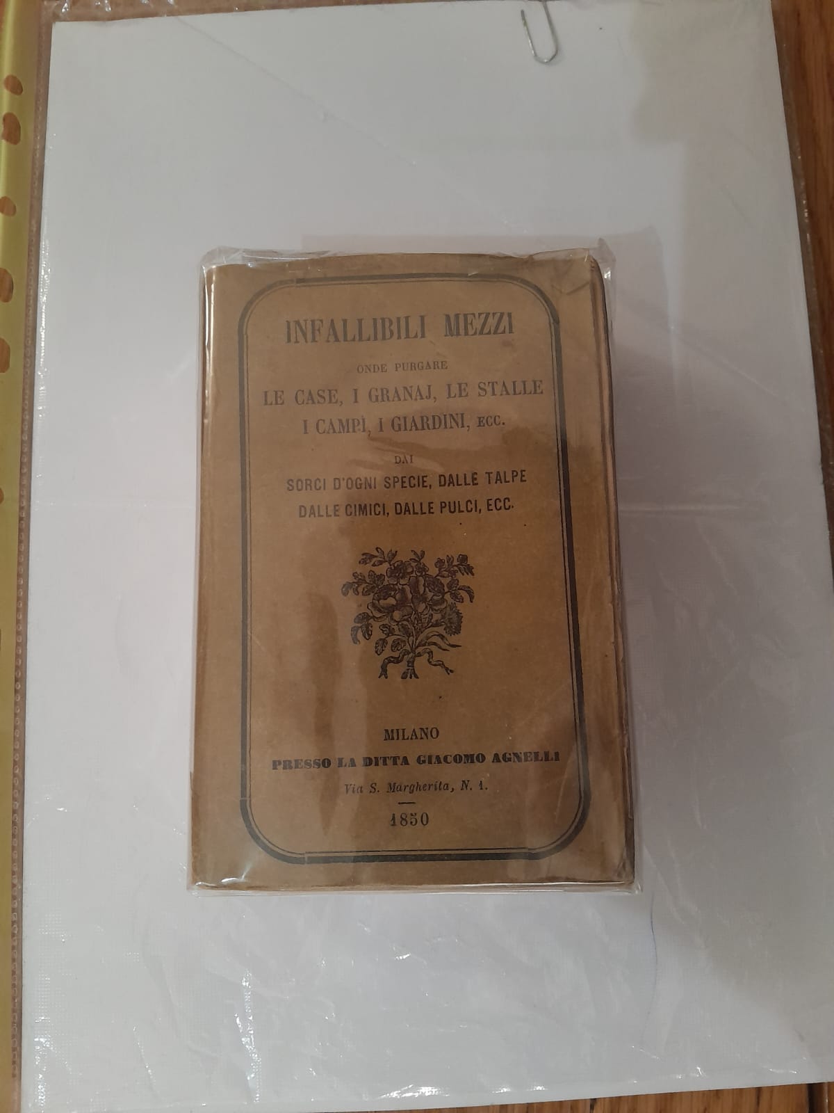 Infallibili mezzi onde purgare le case, i granaj, le stalle, …