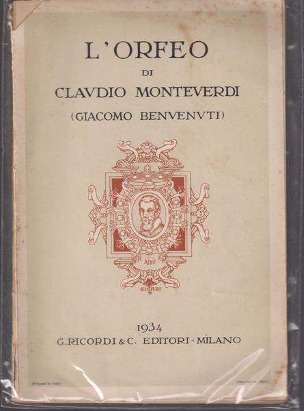 L'Orfeo favola pastorale in un prologo e cinque atti di …