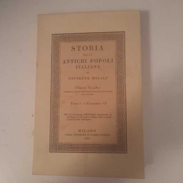 Storia degli antichi popoli italiani Tomo 3 Fascicolo 7