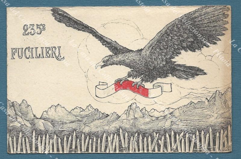 235 Reggimento Fanteria Piceno. Cartolina d&#39;epoca viaggiata
