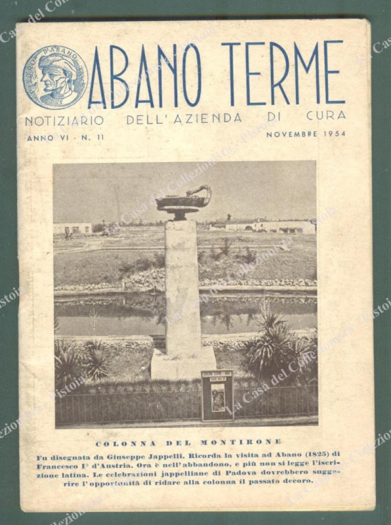 ABANO TERME. PUBBLICITA&#39;. Opuscolo del 1954.