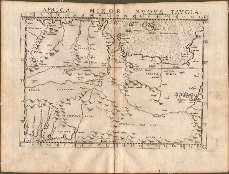 AFRICA. ‚ÄúAFRICA MINOR NUOVA TAVOLA‚Äù. Mostra la Libia, le isole …