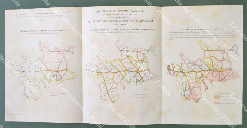 AGRO ROMANO. Anno 1928. Insieme di 5 carte geografiche