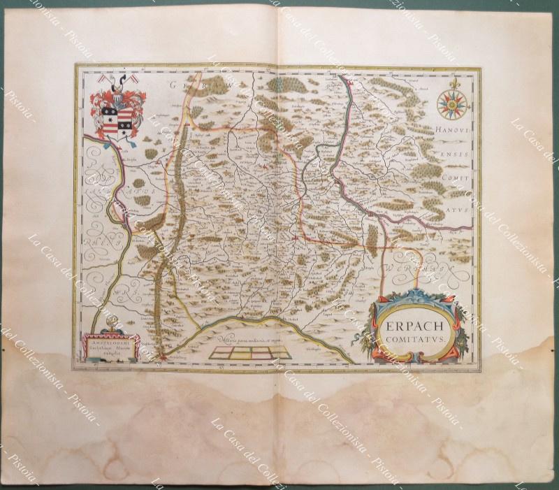 Anno 1662. Germania Germany Deutschland. ERPACH COMITATUS