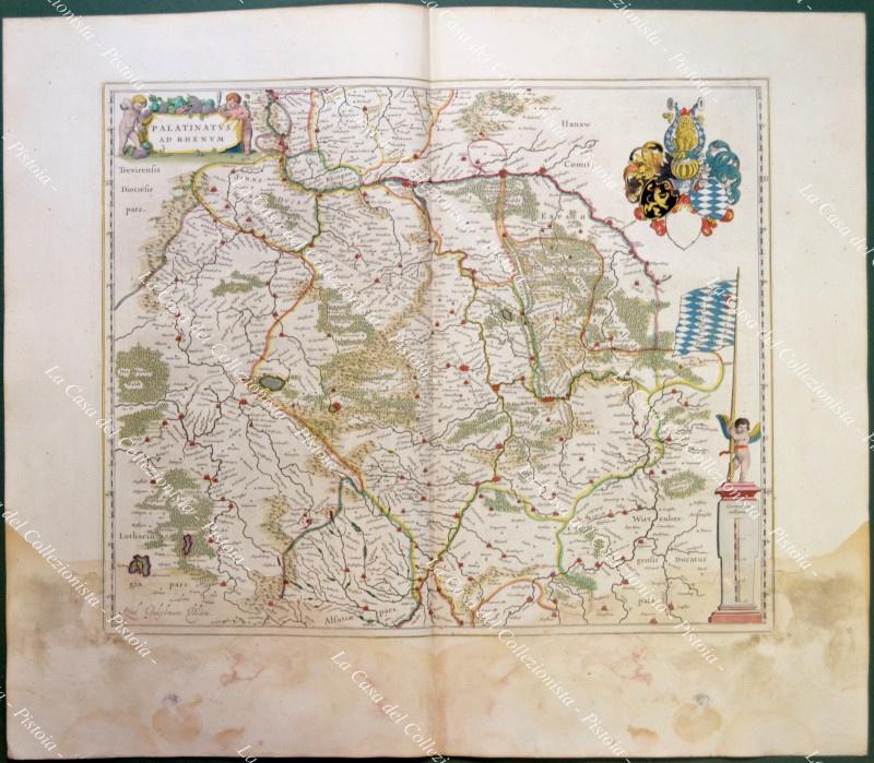 Anno 1662. Germania Germany Deutschland. PALATINATUS AD RHENUM