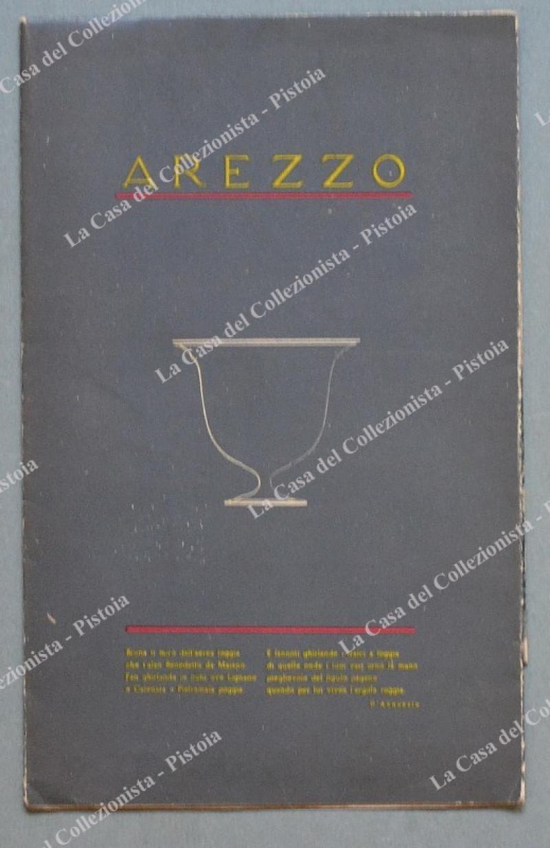 AREZZO. Opuscolo pubblicitario pieghevole, anno 1949