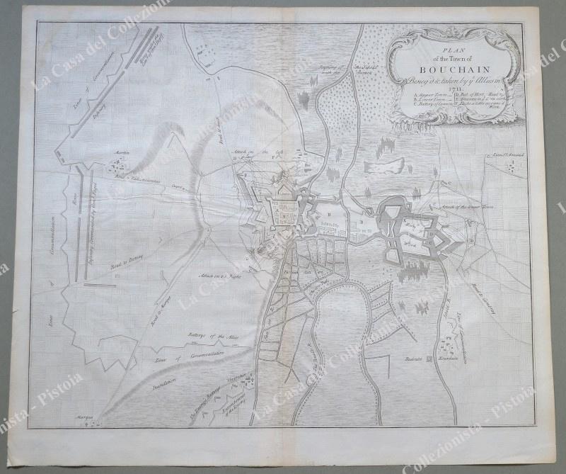 BOUCHAIN. FRANCE. &quot;PLAN of the Town of BOUCHAIN 1711&quot;. Incisione …