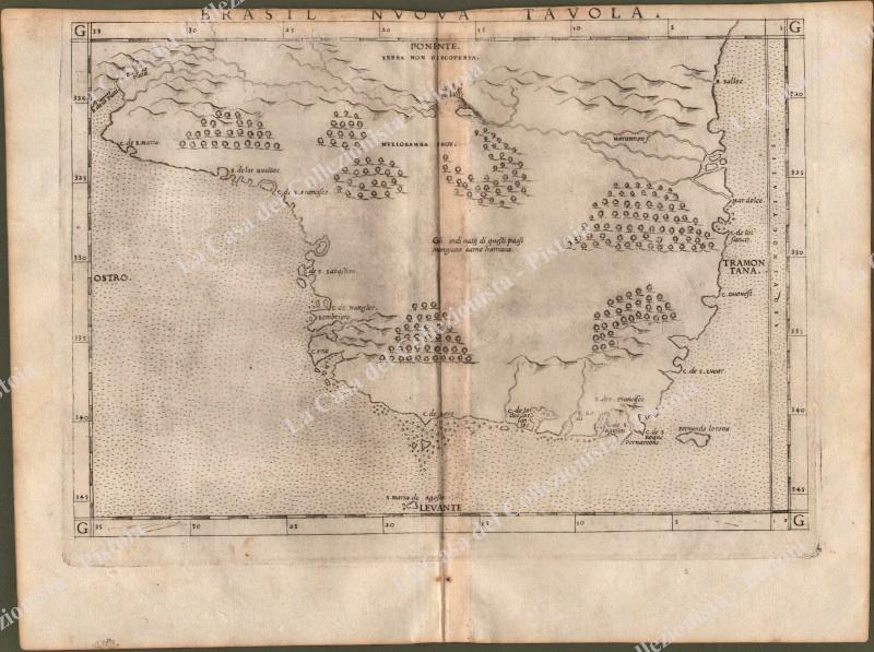 BRASILE. ‚ÄúBRASIL NUEVA TAVOLA‚Äù. Carta tratta dall‚Äôopera ‚ÄúGEOGRAPHIA CL. TOLEMAEI …