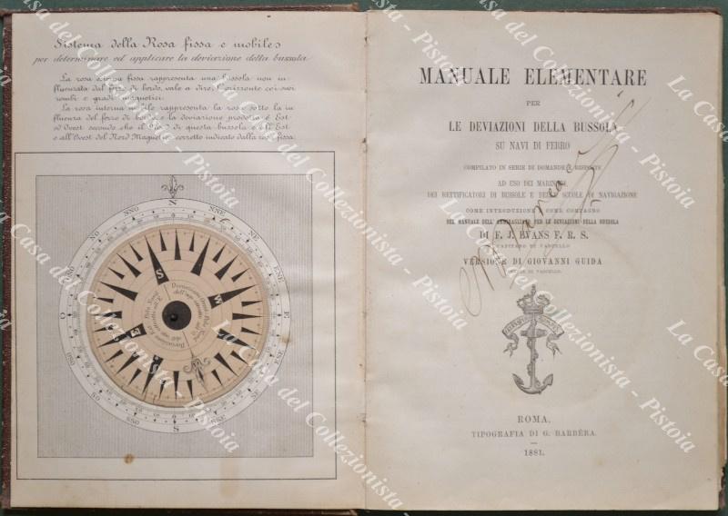 (Bussola) EVANS F.J. MANUALE ELEMENTARE PER LE DEVIAZIONI DELLA BUSSOLA …