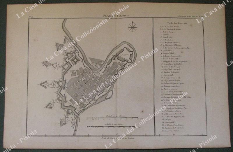 CAPUA. ANNO 1796. &quot;Plan de Capoue&quot;. Da &quot;Voyage en Italie&quot; …