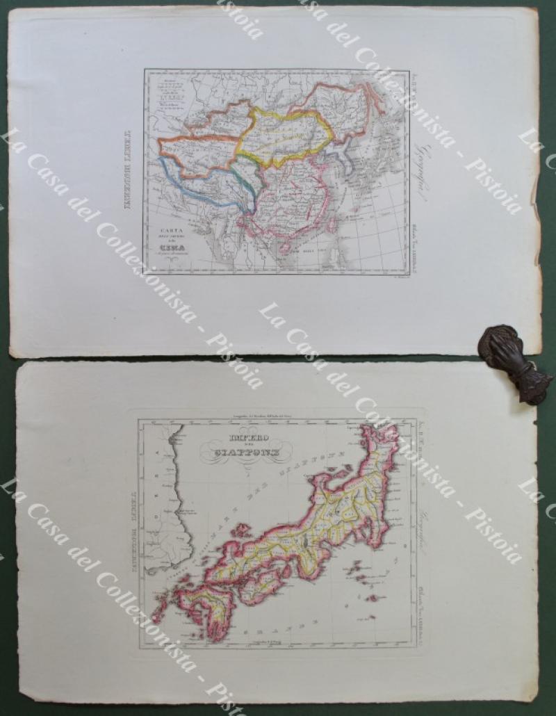 CINA â GIAPPONE. Due carte colorate allâepoca: 1) Impero del …