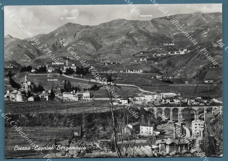 CISANO - CAPRINO, Bergamo. Cartolina d&#39;epoca viaggiata nel 1958