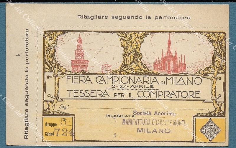 FIERA CAMPIONARIA 1922 MILANO. Cartolina d&#39;epoca viaggiata