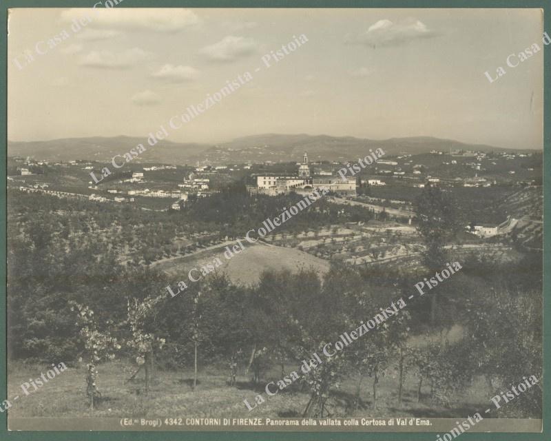 FIRENZE dintorni. Panorama colla Certosa di Val d&#39;Ema. Foto originale …