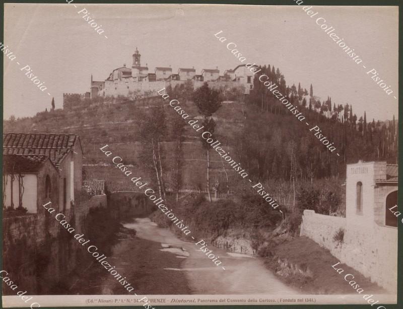 FIRENZE dintorni. Panorama del Convento della Certosa. Fotografia originale fine …