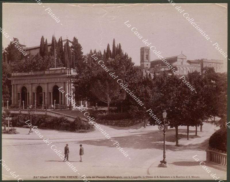 FIRENZE, Piazzale Michelangelo. Fotografia originale, fine 1800.