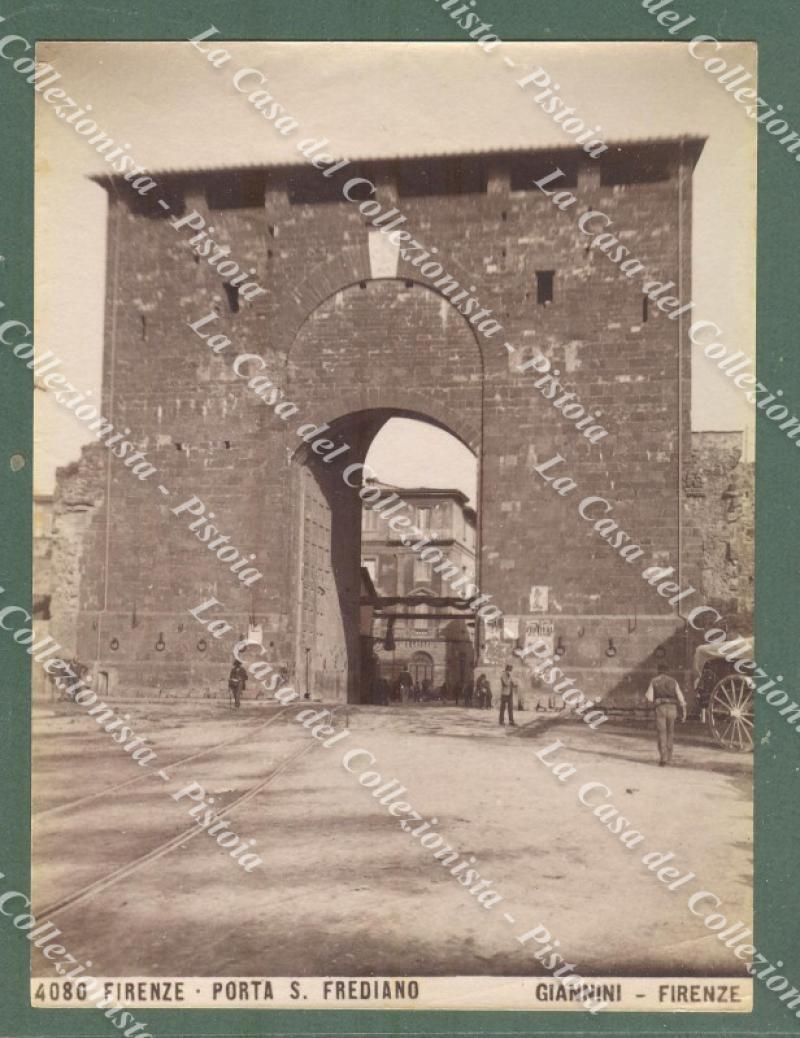 FIRENZE. Porta S.Frediano. Foto originale Giannini all&#39;albumina, circa 1880