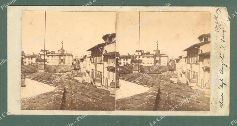 FIRENZE. &quot;Chiesa degli Angioli. Firenze 27 febbraio &#39;89&quot;. Foto stereoscopica