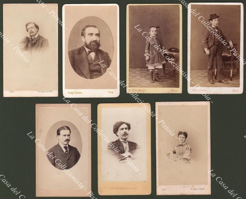 FOTOGRAFI PISANI. 7 CDV databili attorno al 1865/70.