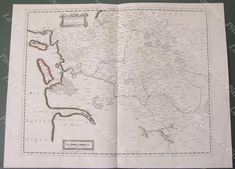 FRANCIA, anno 1653. XAINTONGE ET ANGOUMOIS. Carta geografica doppia. A. …