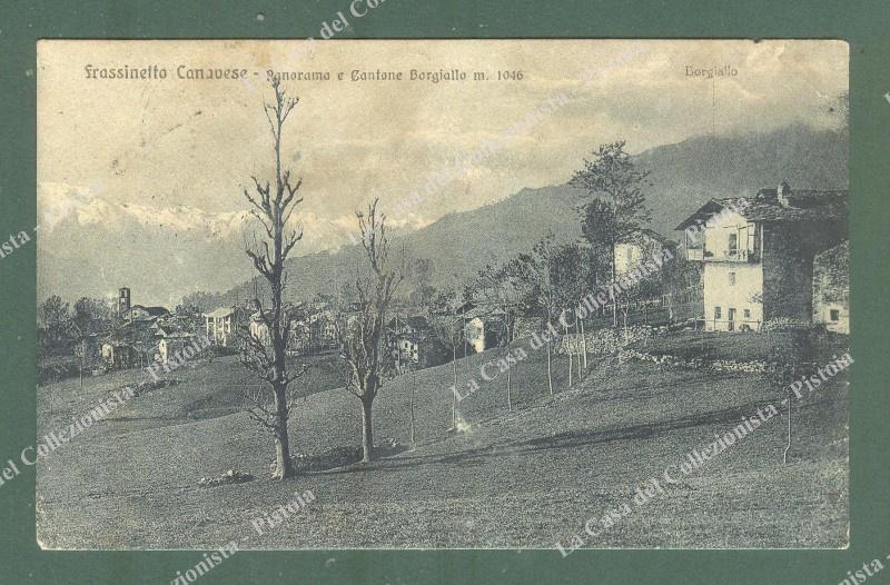 FRASSINETO CANAVESE, Torino. Cartolina d&#39;epoca nel 1919