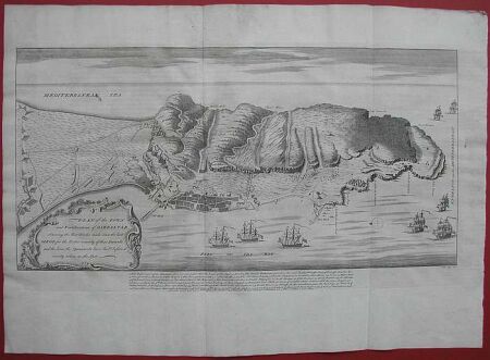 GIBILTERRA, Plan of the town and fortification of Gibraltar.