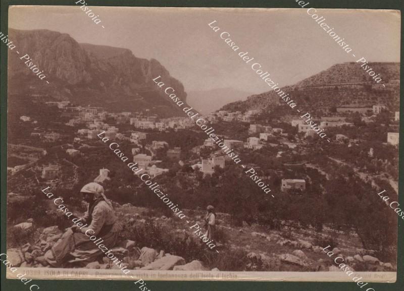 ISOLA DI CAPRI, Napoli. Panorama. Fotografia originale all&#39;albumina, scattata dallo …