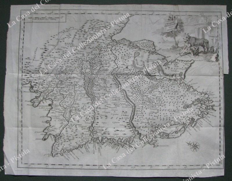 ISTRIA. Salmon, Venezia, Albrizzi 1753. &quot;CARTA GEOGRAFICA DELL&#39;ISTRIA&quot;.