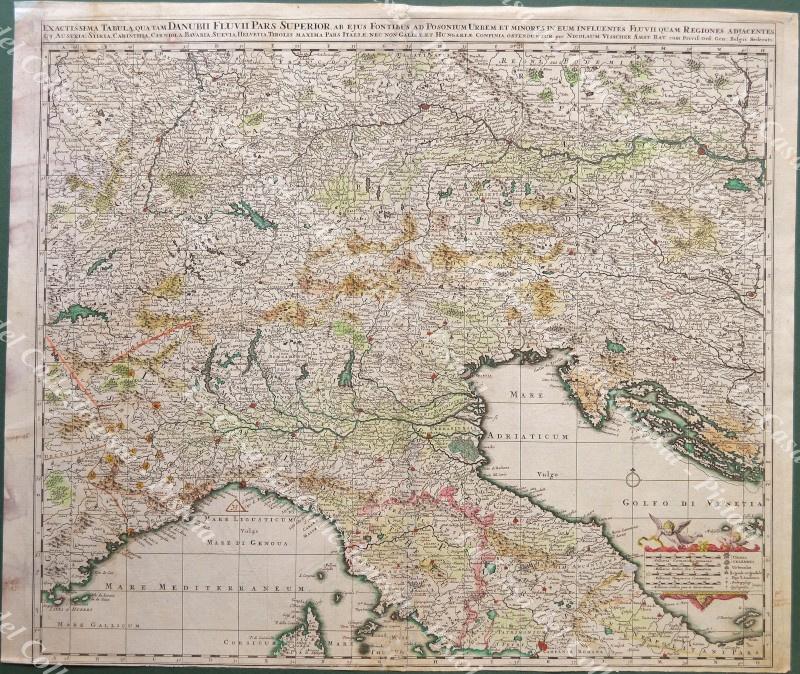 ITALIA SETTENTRIONALE E CENTRALE. EXACTISSIMA TABULA. AUSTRIA, STIRIA, CARINTHIA,. Visscher, …