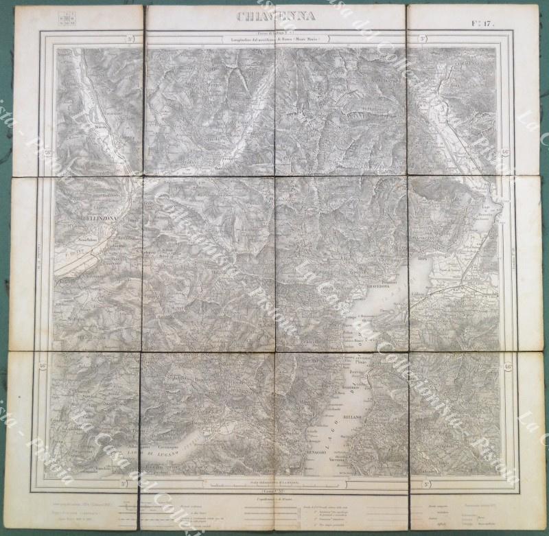 LAGO DI COMO. CHIAVENNA. Foglio 17. Istituto geog. militare 1894 …