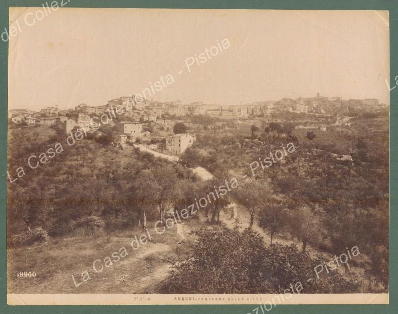 Lazio. ANAGNI. Panorama della citt√†. Foto d&#39;epoca all&#39;albumina Studio Alinari, …