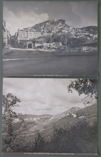 Lazio. ROCCA DI PAPA. Insieme di due fotografie d&#39;epoca Studio …