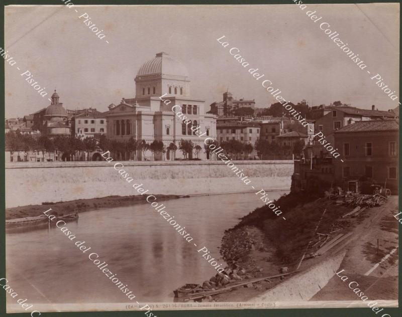 Lazio. ROMA. Tempio Israelitico. Fotografia originale, fine &#39;800