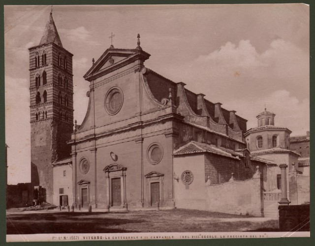 Lazio. VITERBO. La Cattedrale e il campanile. Foto originale Alinari …