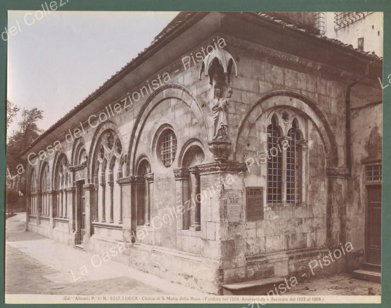 LUCCA. Chiesa di S.Maria della Rosa. Foto originale Alinari all&#39;albumina, …